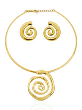 Carregar imagem no visualizador da galeria, https://febijus.bwimg.com.br/febijus/produtos/conjunto-choker-aro-e-brinco-folheado-a-ouro-18k-e-prata-espiral-1767727516.0224.jpg