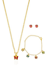 Carregar imagem no visualizador da galeria, https://febijus.bwimg.com.br/febijus/produtos/conjunto-infantil-colar-pulseira-e-brinco-folheado-a-ouro-18k-e-prata-borboletas-de-cristal-1766170053.1067.jpg
