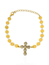 Carregar imagem no visualizador da galeria, https://febijus.bwimg.com.br/febijus/produtos/pulseira-folheado-a-ouro-18k-design-esferas-e-cruz-de-zirconia-1764874081.8806.jpg
